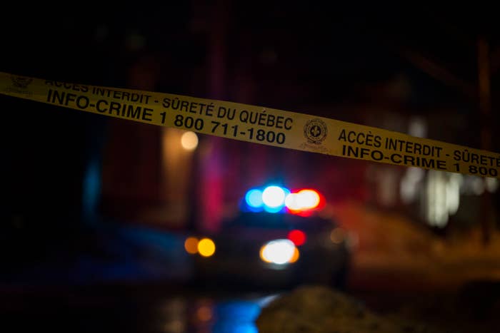 Police tape in Quebec after crime