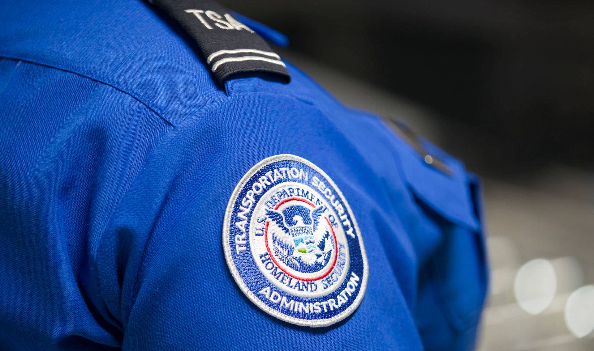 Transportation Security Administration (TSA) agent's patch via Getty Images