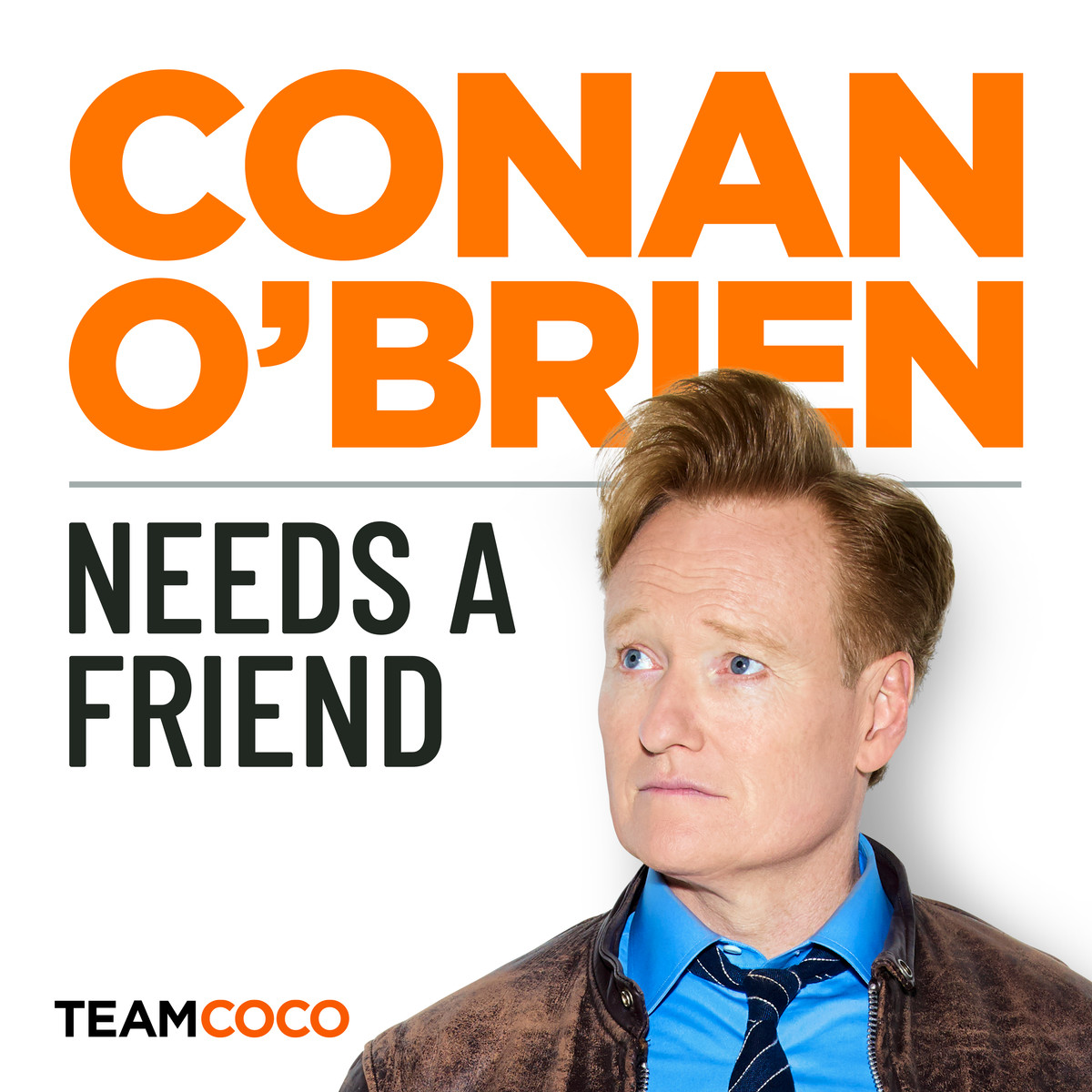 Conan OBrien promo image for his podcast series