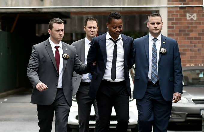 Actor Cuba Gooding Jr. is seen after turning himself in to the New York police