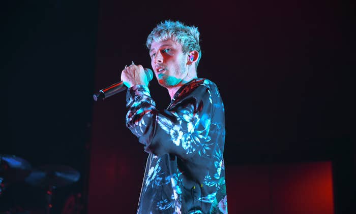 Machine Gun Kelly performs on stage at O2 Forum Kentish Town