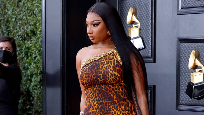 Megan Thee Stallion is seen at the Grammys