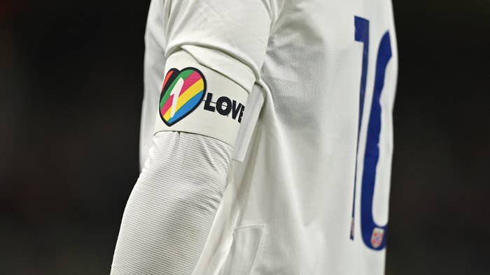 The captain&#x27;s armband of Martin Ødegaard of Norway during the International Friendly match between Republic of Ireland and Norway
