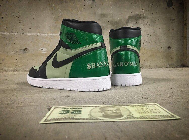 Shane McMahon Air Jordan 1 Green Custom by Mache