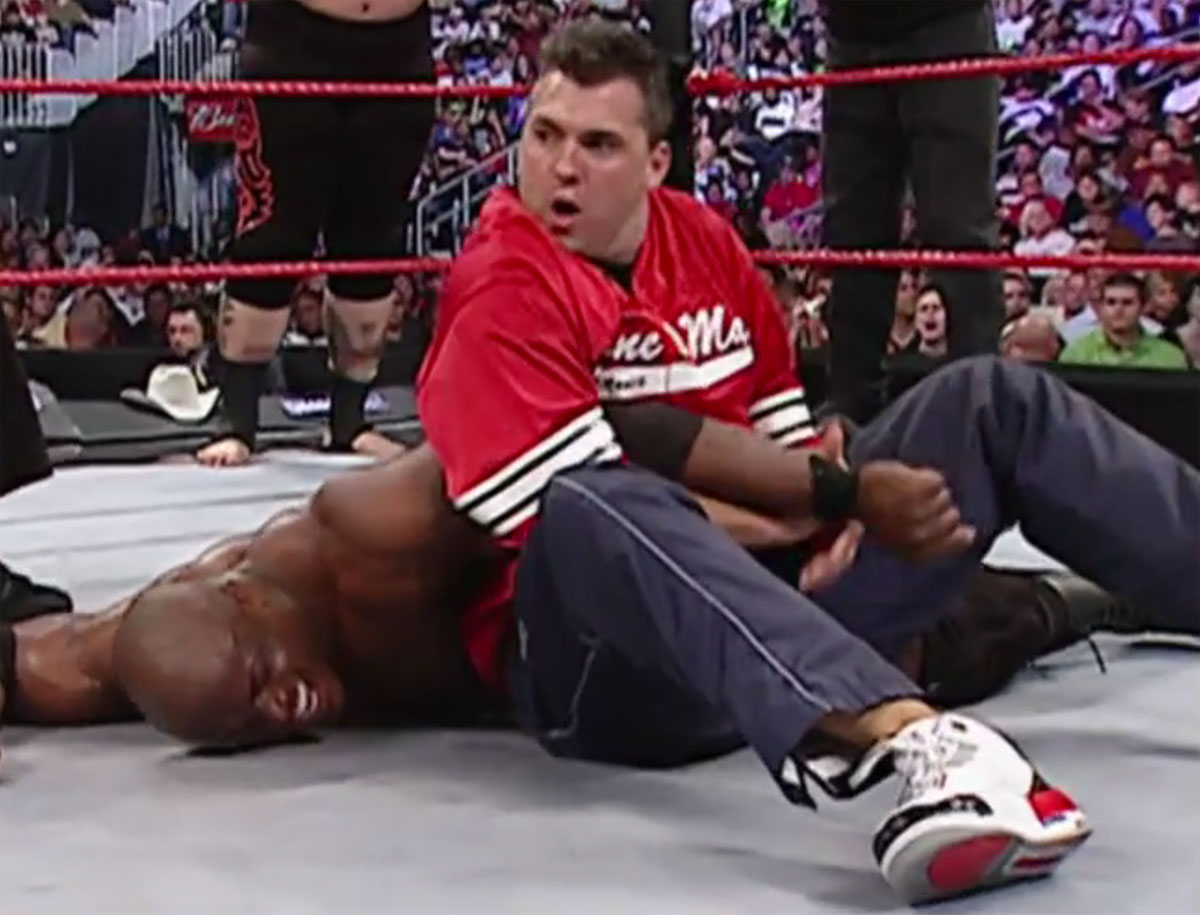 Shane McMahon Wearing the &quot;Fire Red&quot; Air Jordan 3