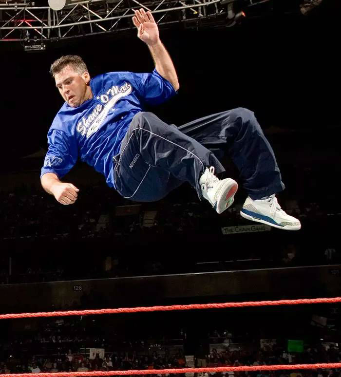 Shane McMahon Wearing the &quot;True Blue&quot; Air Jordan 3