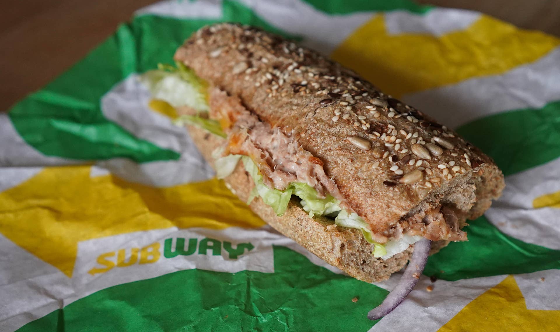 A tuna sandwich from Subway
