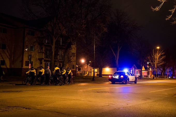 Police in North Minneapolis, Minnesota.