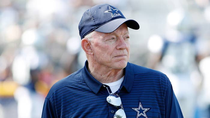 Dallas Cowboys owner Jerry Jones is seen during training camp