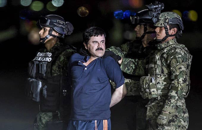 El Chapo is transported to Maximum Security Prison of El Altiplano in Mexico City, Mexico.