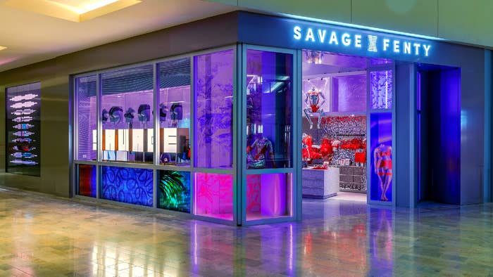 A physical retail location for Savage X Fenty is pictured