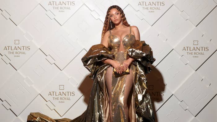 Beyonce is seen at a red carpet event