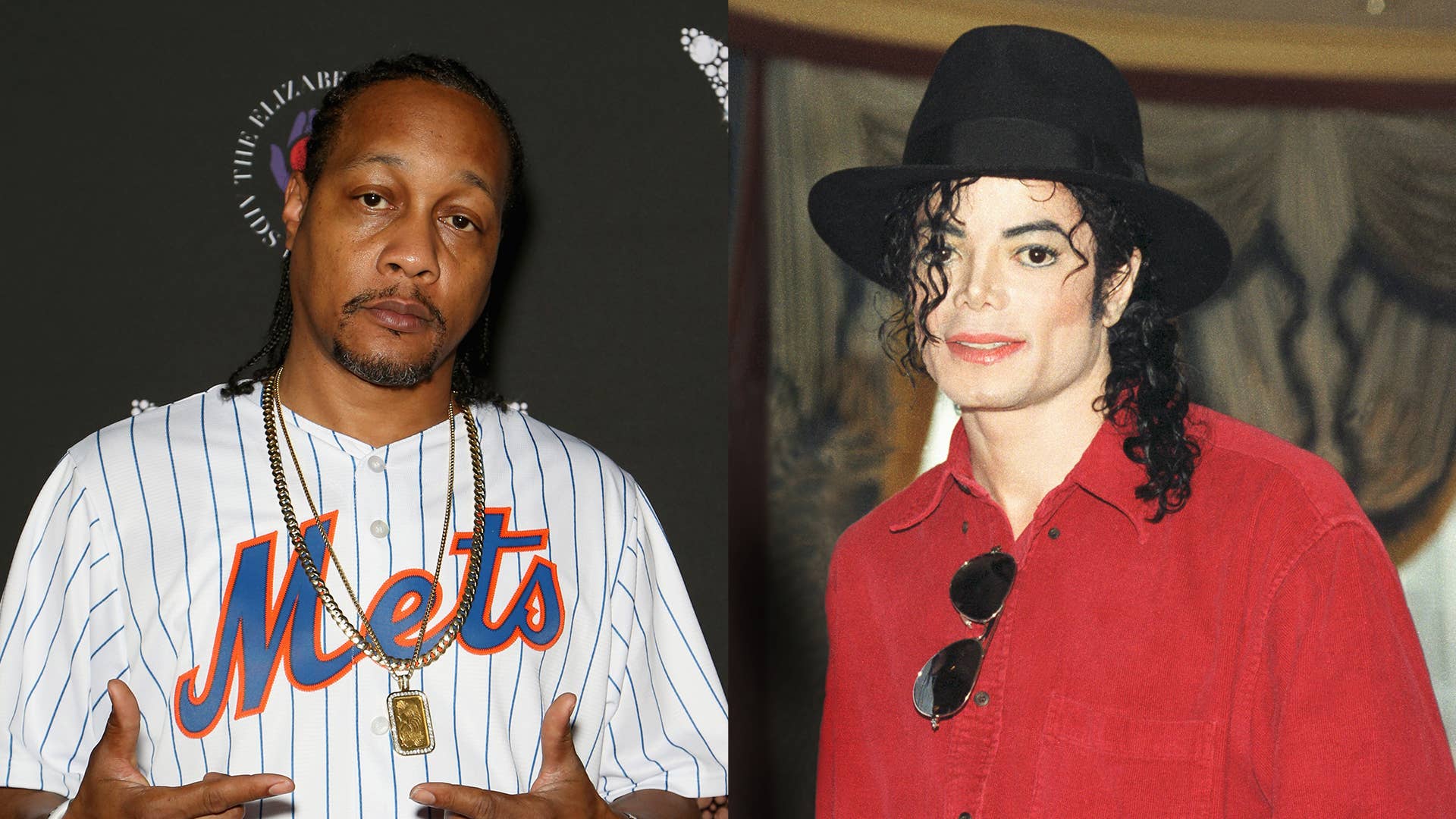 DJ Quik and the late Michael Jackson in a splice image