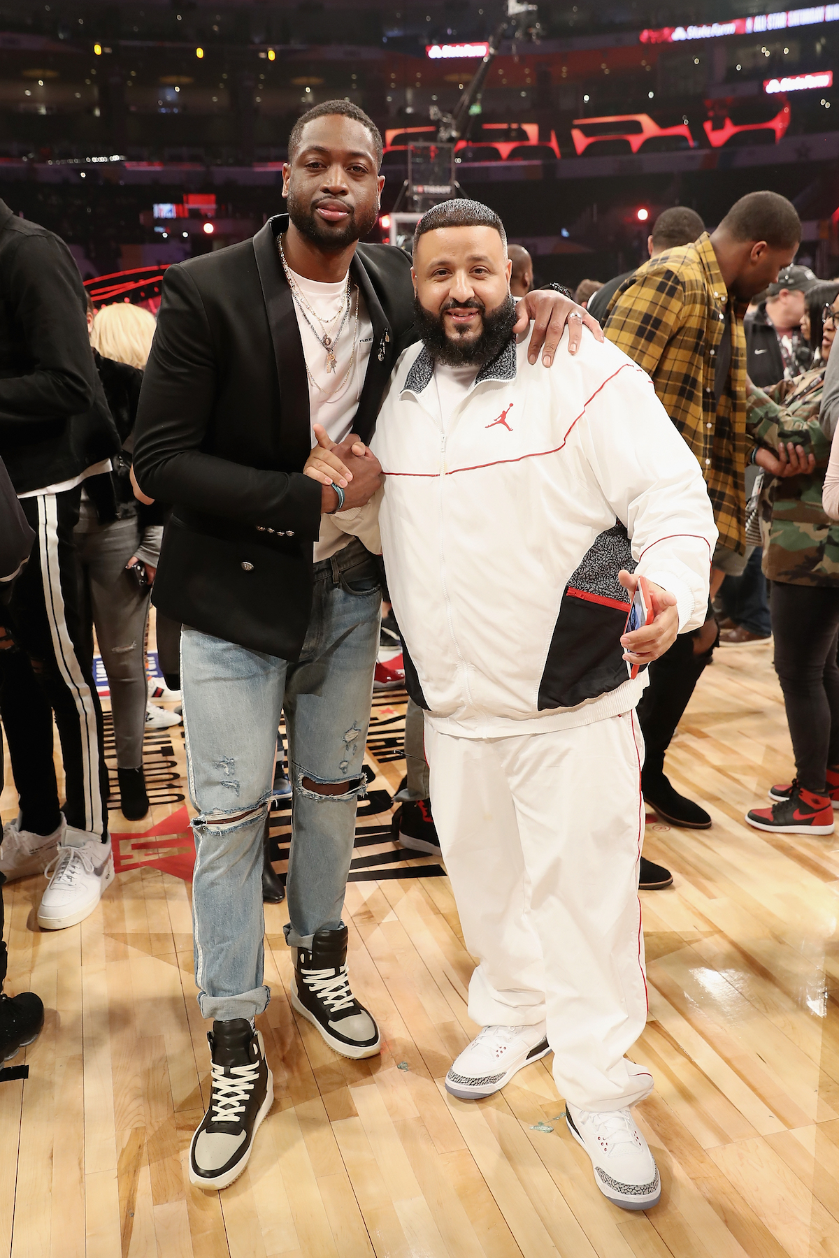 This is a photo of Dwyane Wade and DJ Khaled.