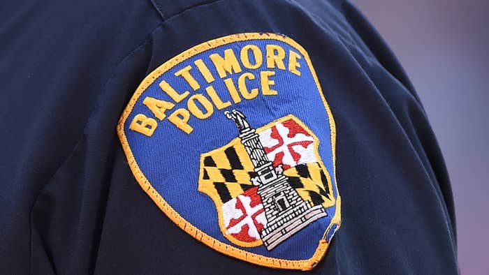 A Baltimore City police emblem