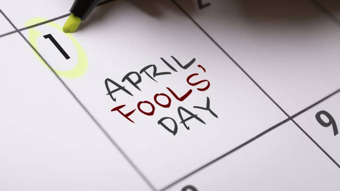 April Fools&#x27; Day circled on the calendar.
