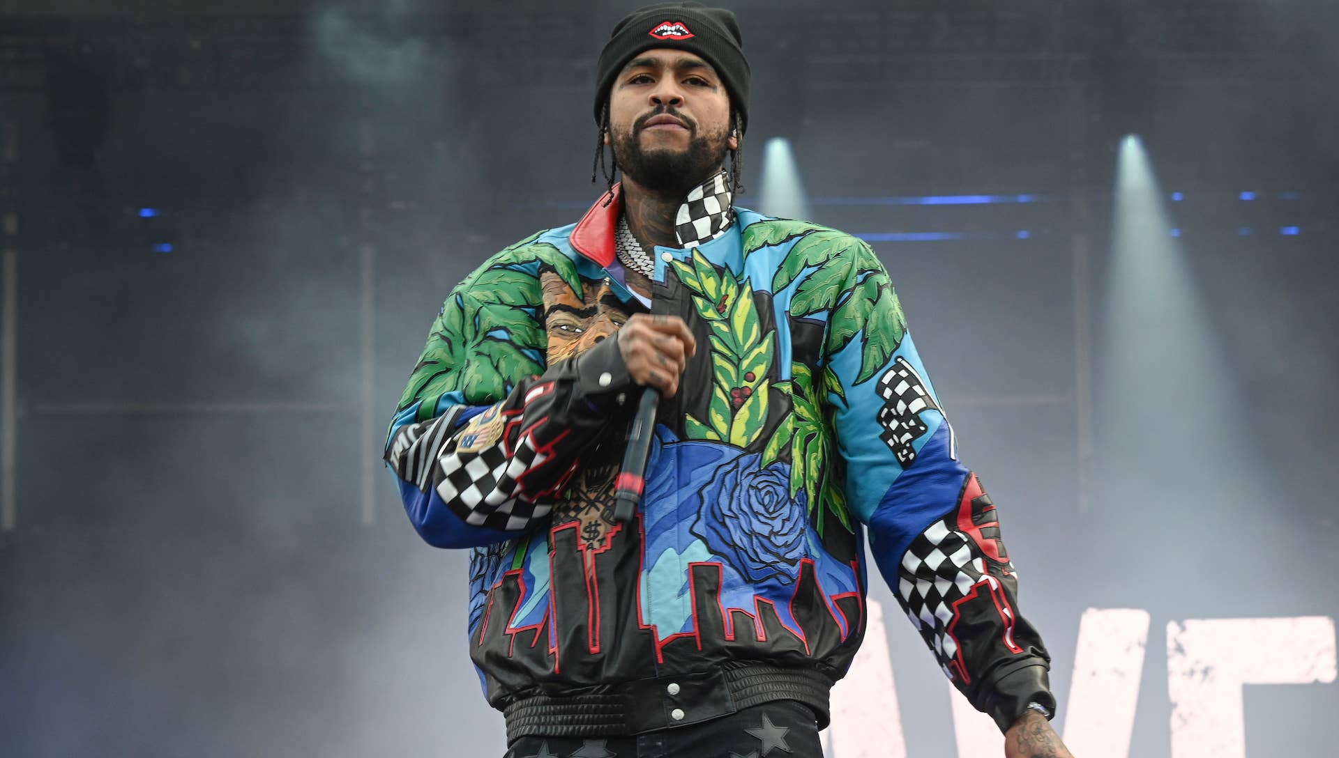 Dave East performing at Rolling Loud in New York