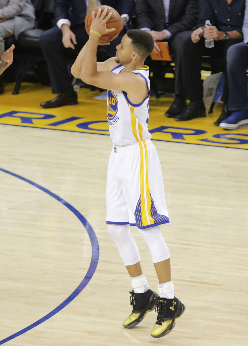Stephen Curry Wearing the Under Armour Curry Two in Game 7