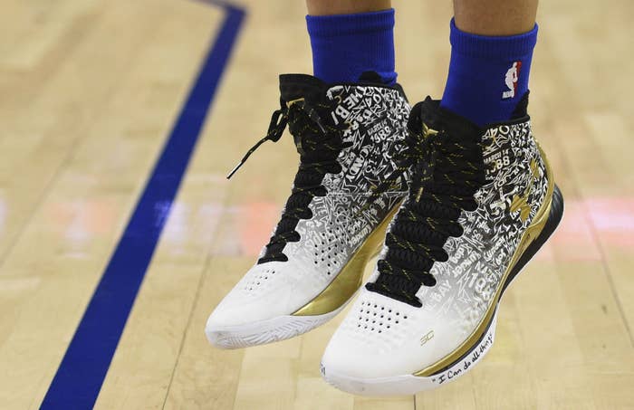 Stephen Curry Wearing the &quot;MVP&quot; Under Armour Curry One PE (1)