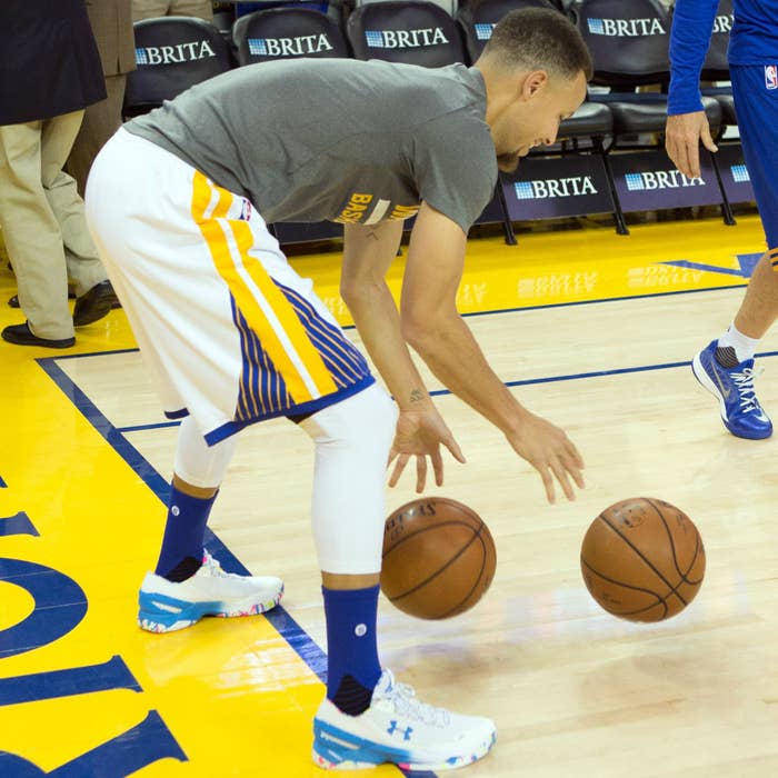 Stephen Curry Wearing &quot;Surprise Party&quot; Under Armour Curry Two Low