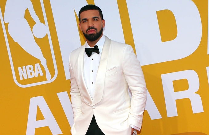 Drake at the NBA Awards.