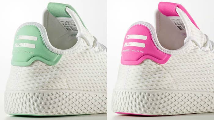 Pharrell x Adidas Tennis Hu Light Green &amp; Pink Colorways