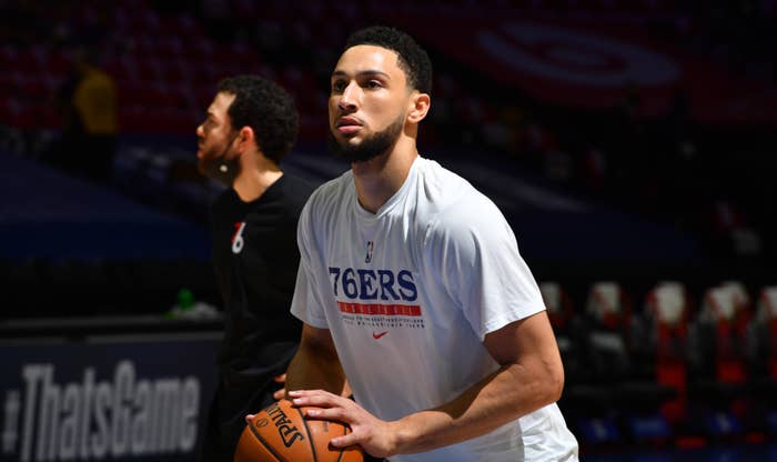 ben simmons suspended practice