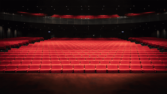 Stock image of an empty theater.