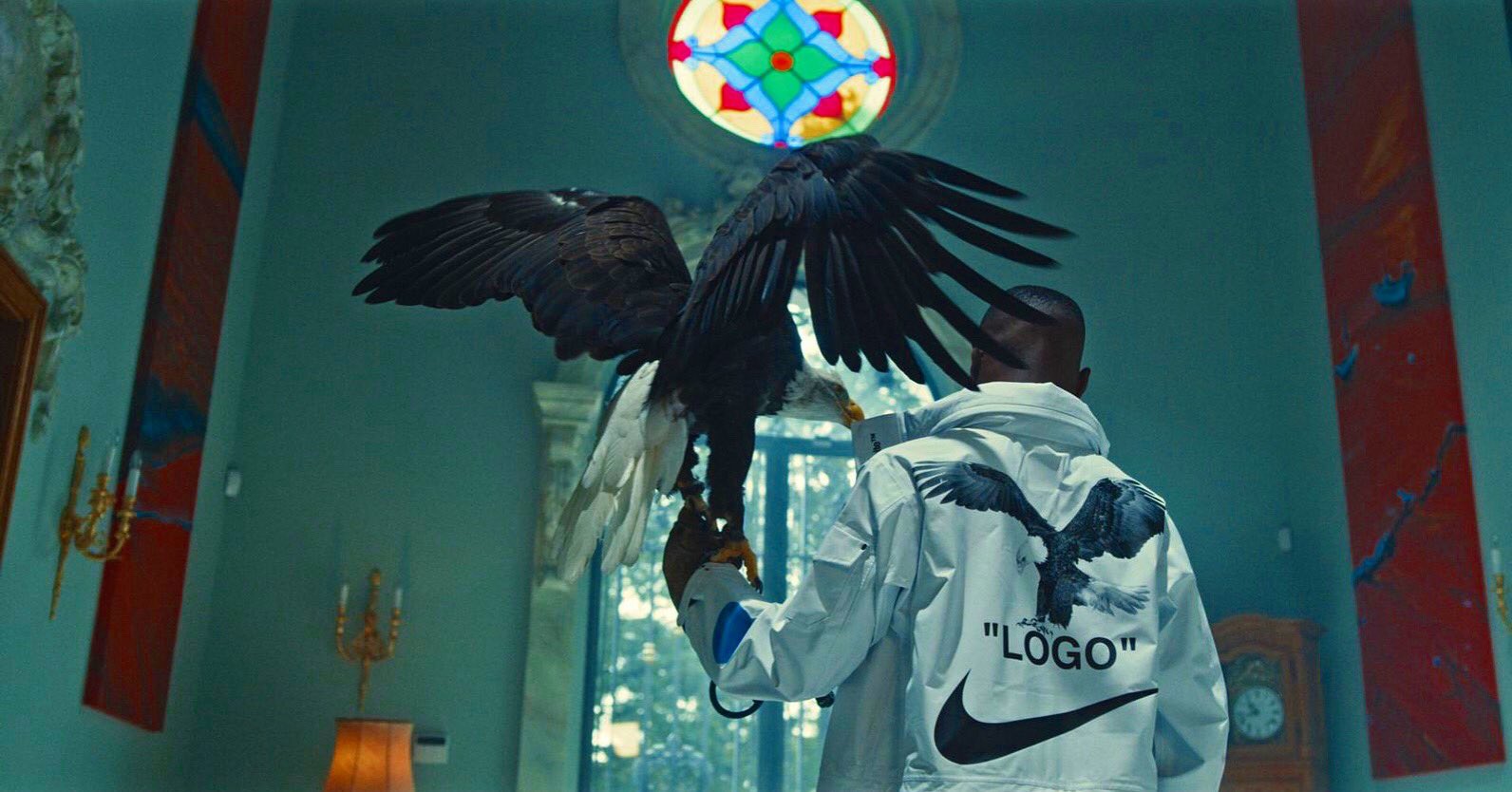 Off white nike logo eagle outlet jacket