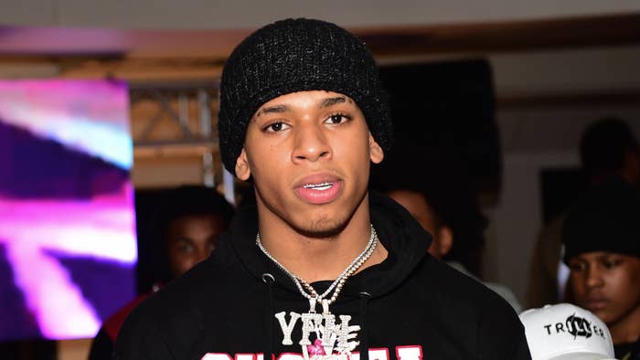 NLE Choppa attends The Big Game Weekend party