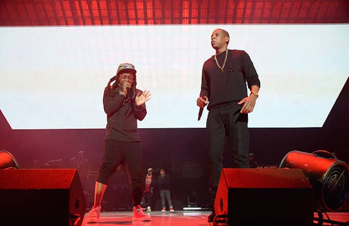 Lil Wayne and Jay Z perforrm onstage during TIDAL X: 1020