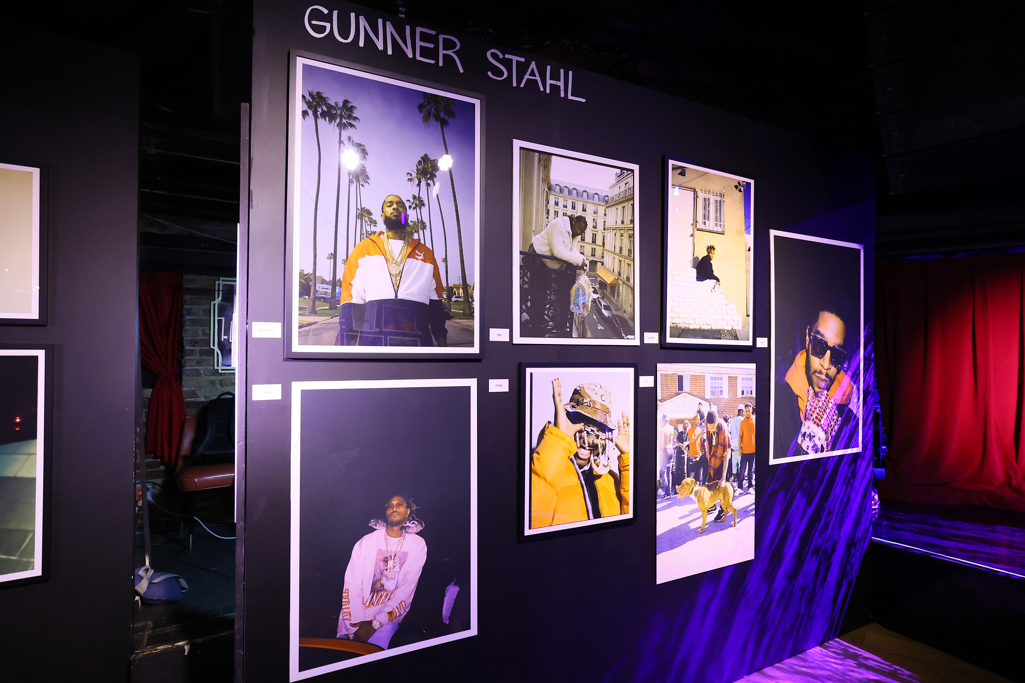 Gunner Stahl photo wall at the NextGen party. Image via Getty
