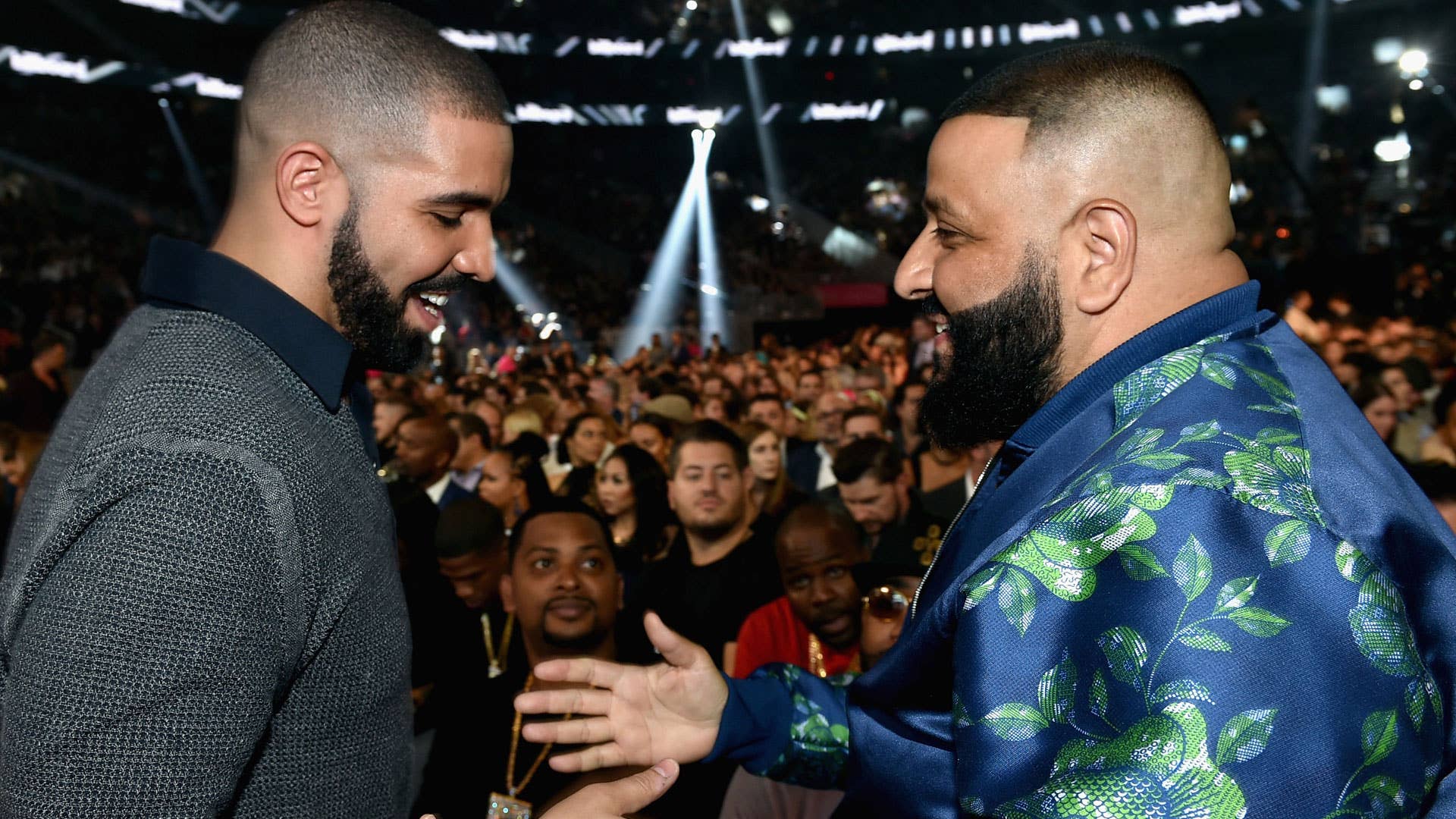 Drake and DJ Khaled attend the 2017 Billboard Music Awards.