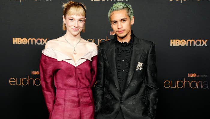 Hunter Schafer and Dominic Fike attend HBO&#x27;s &quot;Euphoria&quot; Season 2 Photo Call