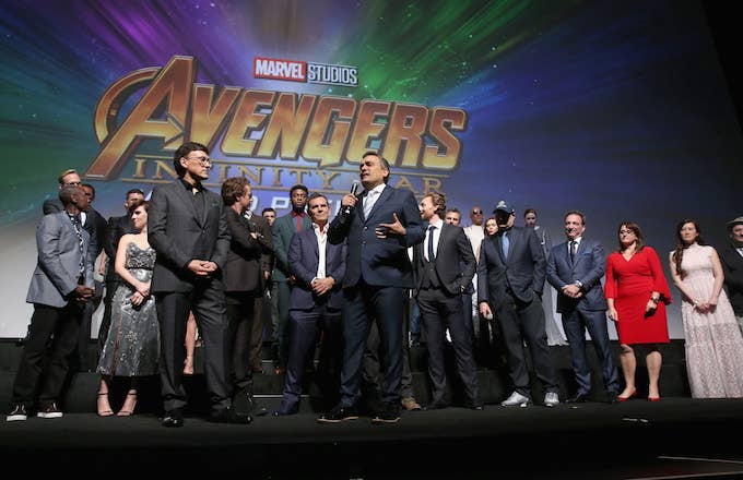 Anthony Russo and Joe Russo and cast &amp; crew of &#x27;Avengers: Infinity War&#x27;