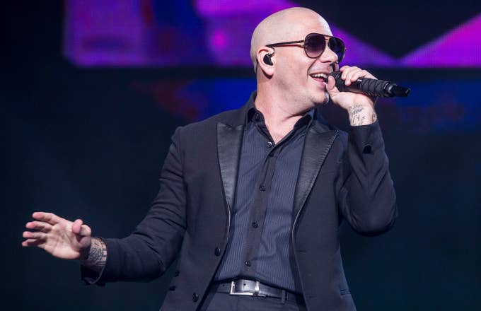 Pitbull performs during The Bad Man Tour 2016 at DTE Energy Music Theater