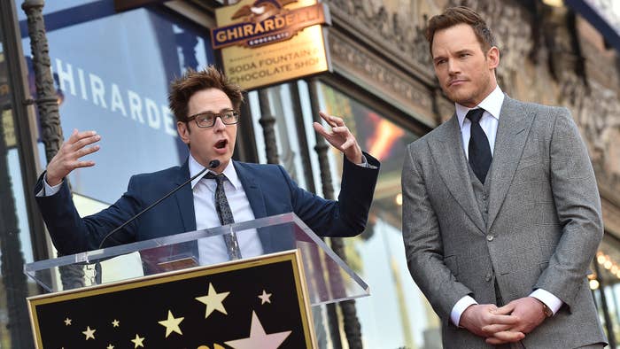 Director James Gunn and actor Chris Pratt