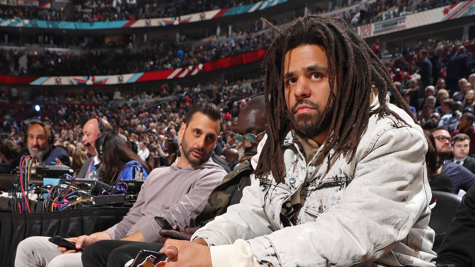 J. Cole attends the 69th NBA All-Star Game