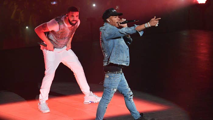 Lil baby performs alongside Drake in 2018