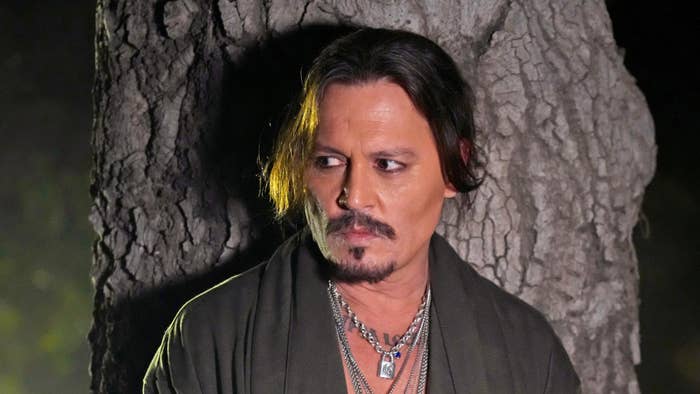 johnny depp is seen in savage x fenty show