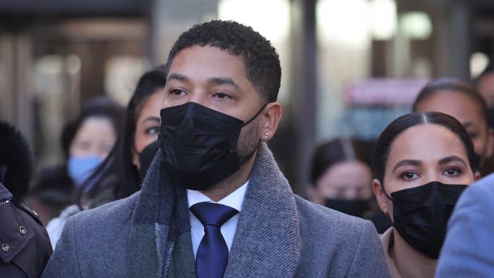 Former &quot;Empire&quot; actor Jussie Smollett leaves the Leighton Criminal Courts