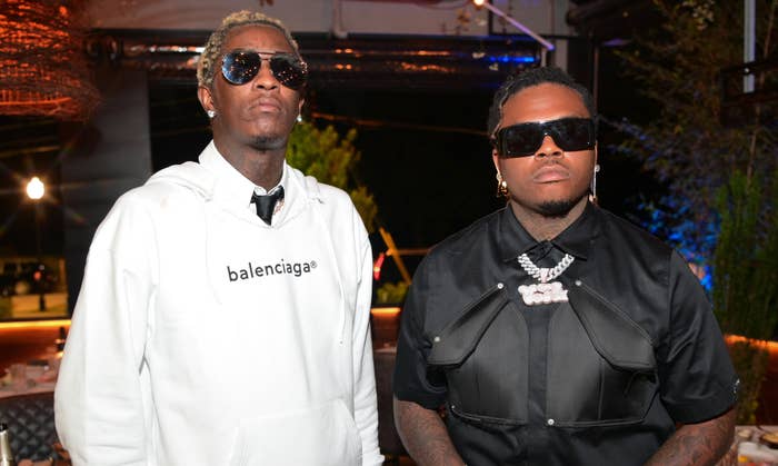 Young Thug and Gunna posing