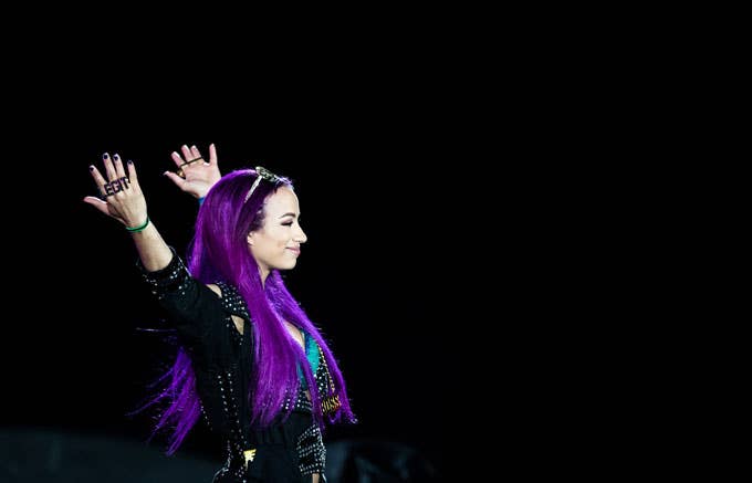 Sasha Banks arrives during to the WWE Live Duesseldorf