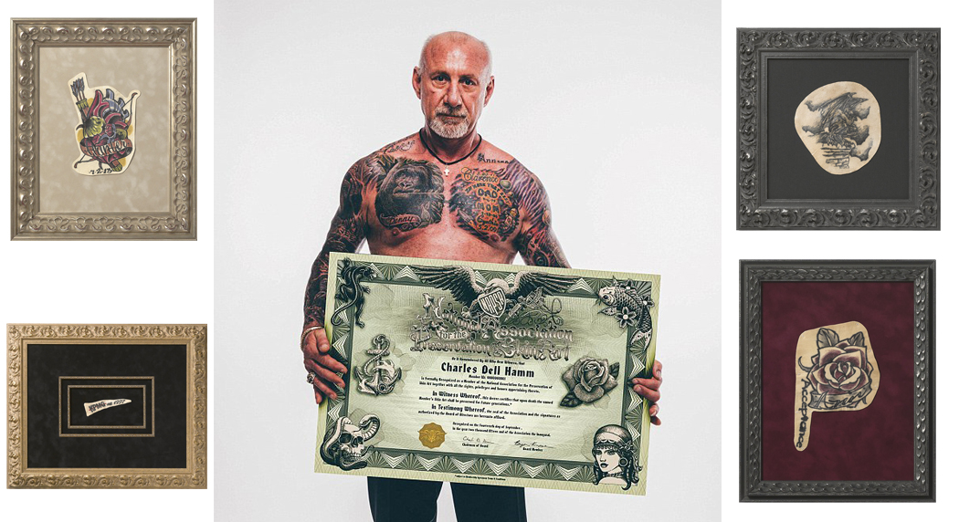 this company extracts dead people's tattoos and preserves them into framed  artworks