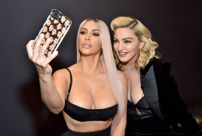 Kim Kardashian and Madonna