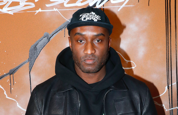 There was a massive rendition of Virgil Abloh throwing a paper plane -, Virgil  Abloh