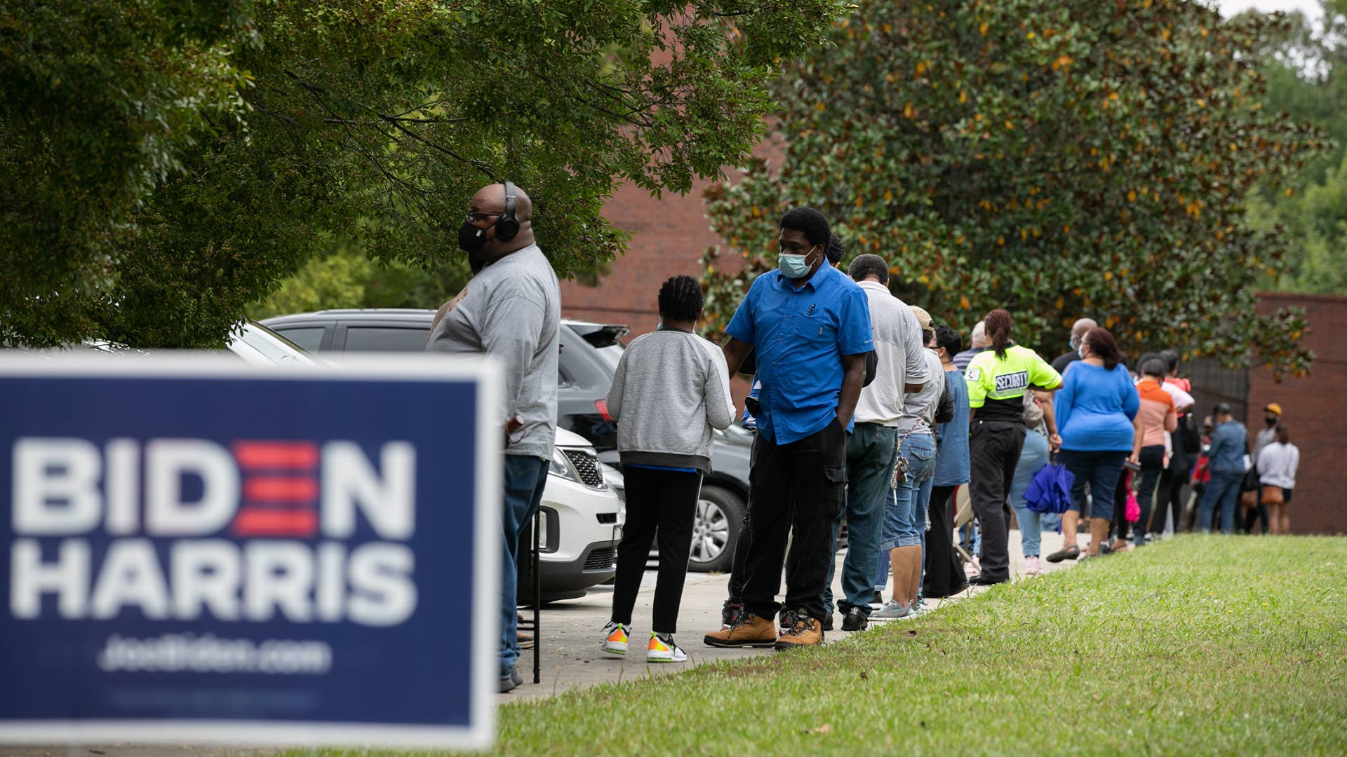 Voters lined up to vote in Georgia