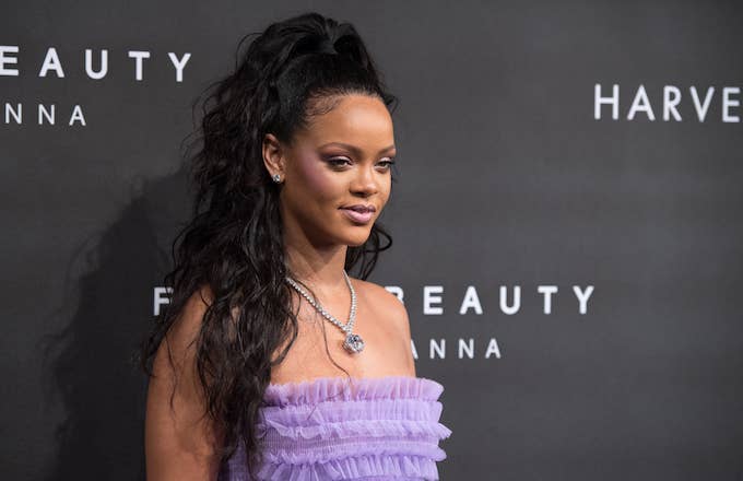 Rihanna attends the 'FENTY Beauty' by Rihanna launch.
