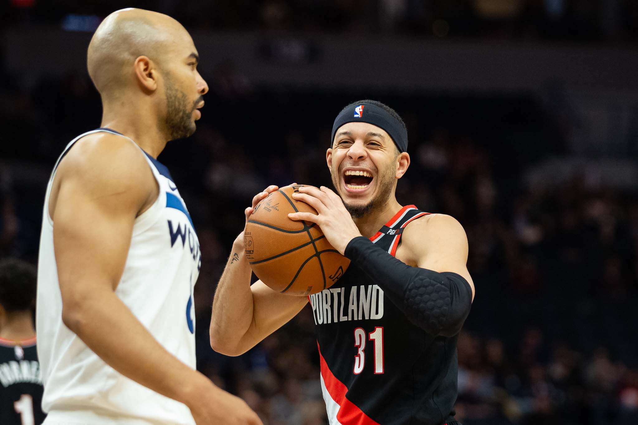Seth Curry Blazers Wolves 2019