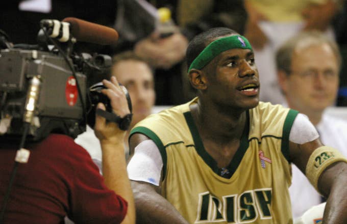 LeBron James #23 of St. Vincent St. Mary High School